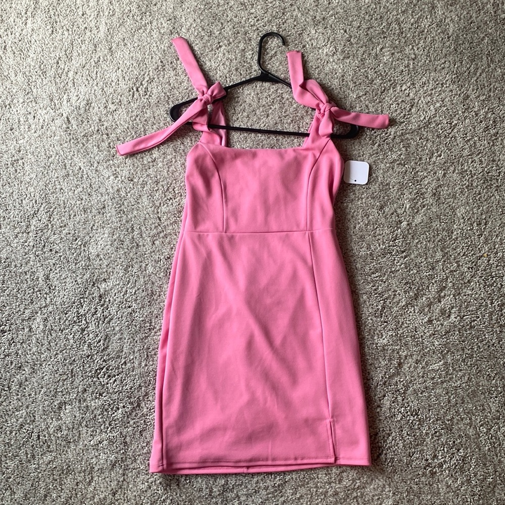 Brand new, with tags, pink cocktail dress